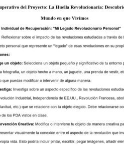 Un documento en español titulado 
