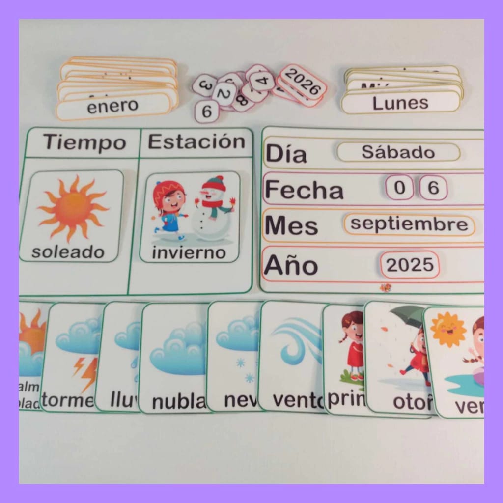 Calendario infantil grande 1 Calendario infantil grande