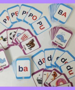 Flash cards sílabas simples (mayúsculas y minúsculas)