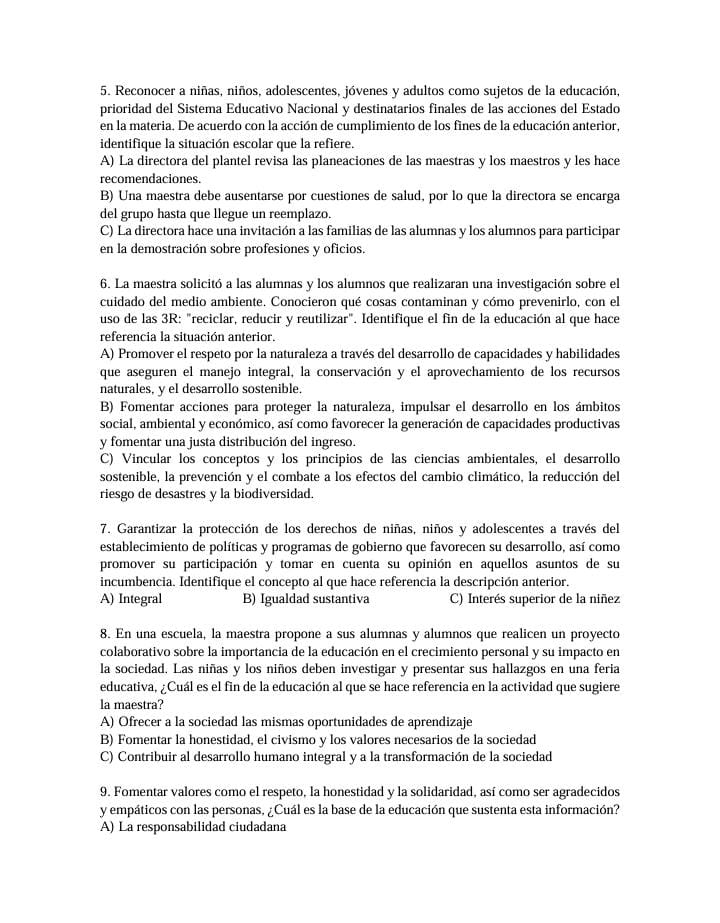 REACTIVOS DE ADMISION DOCENTE EN EDUCACION BASICA NIVEL PREESCOLAR AÑO 2025 2 REACTIVOS DE ADMISION DOCENTE EN EDUCACION BASICA NIVEL PREESCOLAR AÑO 2025 - Image 2