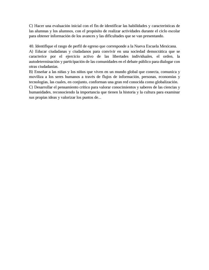 REACTIVOS DE ADMISION DOCENTE EN EDUCACION BASICA NIVEL PREESCOLAR AÑO 2025 4 REACTIVOS DE ADMISION DOCENTE EN EDUCACION BASICA NIVEL PREESCOLAR AÑO 2025 - Image 4