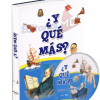 Un libro titulado "¿Y Qué Más? Pasa En El Mundo y Los Humanos" con un colorido collage de imágenes e íconos históricos, incluidos barcos y personajes famosos, en la portada. El texto del subtítulo incluye un número ISBN.