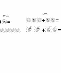 Imagen que muestra tres problemas de suma matemática que involucran insectos de dibujos animados. Izquierda: Dos errores más dos errores equivalen a cuatro errores. Medio: Tres errores más tres errores equivalen a seis errores. Derecha: Cuatro errores más dos errores equivalen a seis errores. El título 
