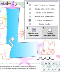 Una colorida interfaz de juego educativo titulada 