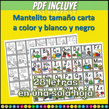 abecedario alfabeto posters mantelito juegos imprimibles letras cuadernillos 3