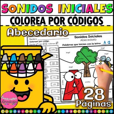 Colorea por Código Sonidos Iniciales