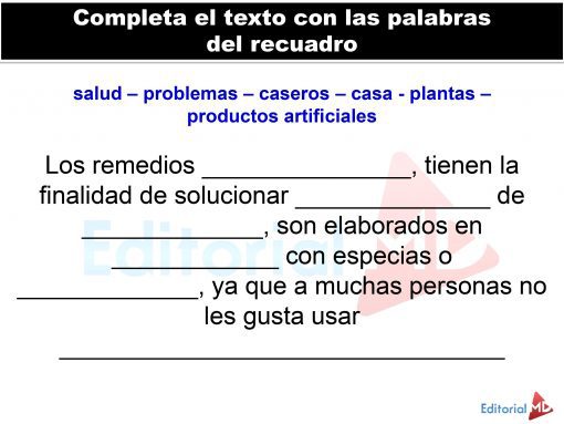 actividad de remedio casero