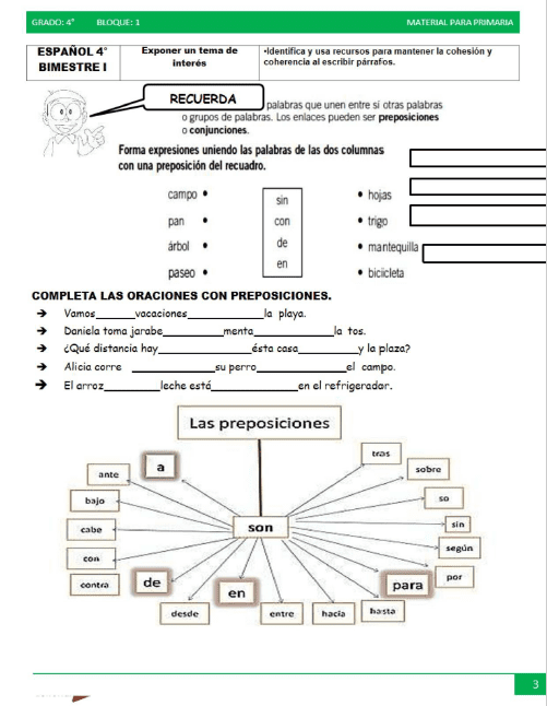 Actividades Para Cuarto Grado De Primaria Pdf Reverasite