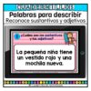 Palabras para describir Reconocer sustantivos y adjetivos Gramática Español Segundo grado Primaria Fichas Digitales