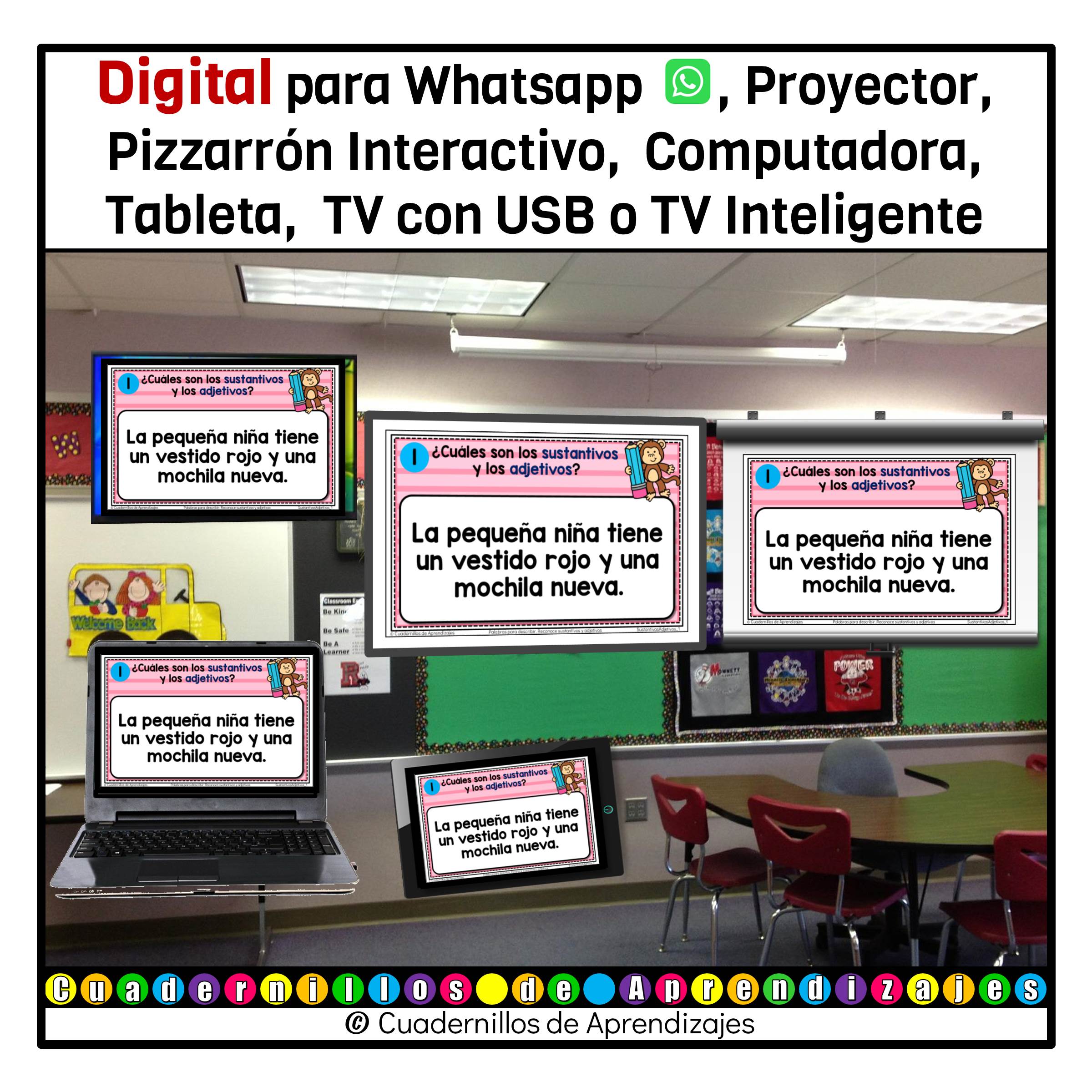 Palabras para describir Reconocer sustantivos y adjetivos Gramática Español Segundo grado Primaria Fichas Digitales 6 Palabras para describir Reconocer sustantivos y adjetivos Gramática Español Segundo grado Primaria Fichas Digitales - Image 6