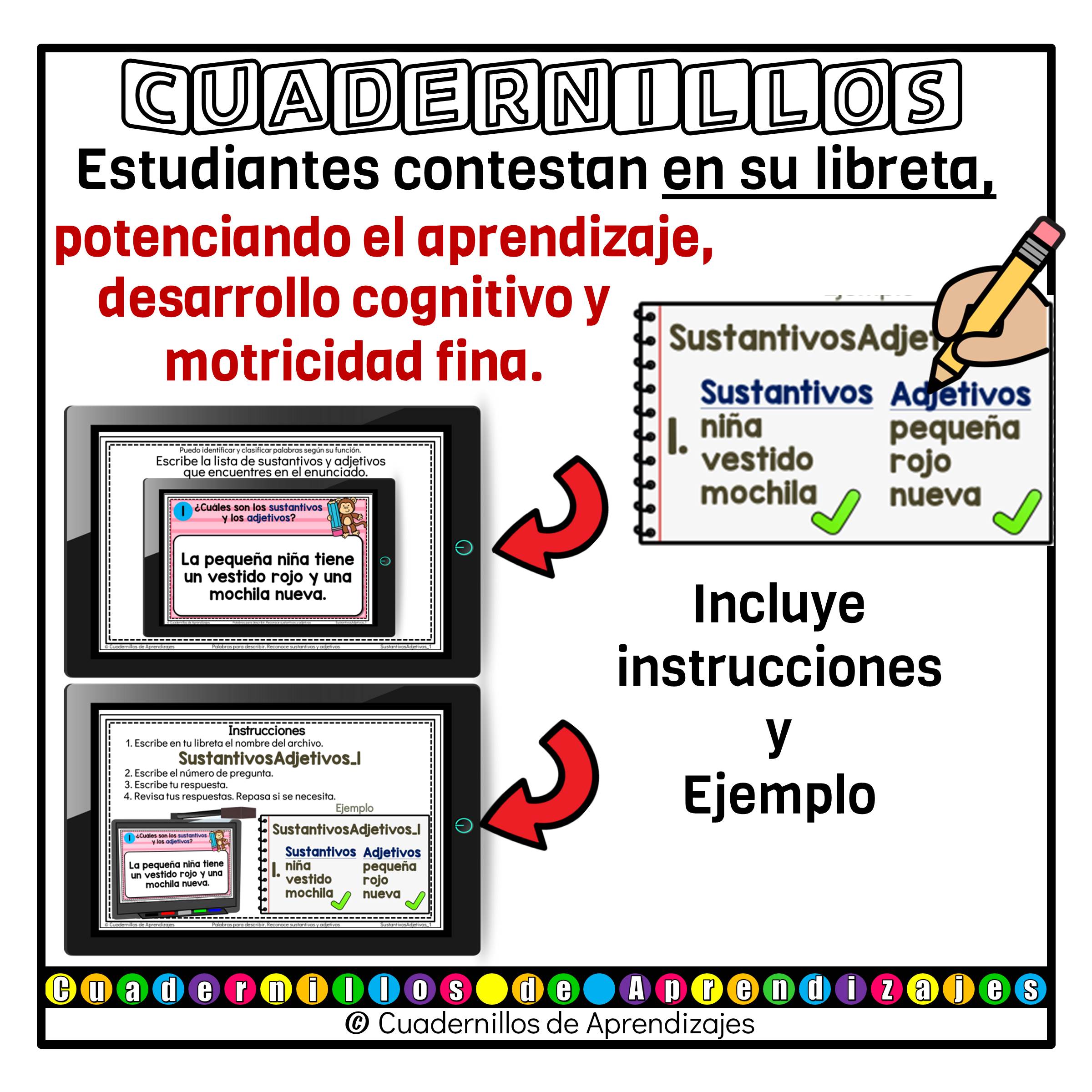 Palabras para describir Reconocer sustantivos y adjetivos Gramática Español Segundo grado Primaria Fichas Digitales 7 Palabras para describir Reconocer sustantivos y adjetivos Gramática Español Segundo grado Primaria Fichas Digitales - Image 7
