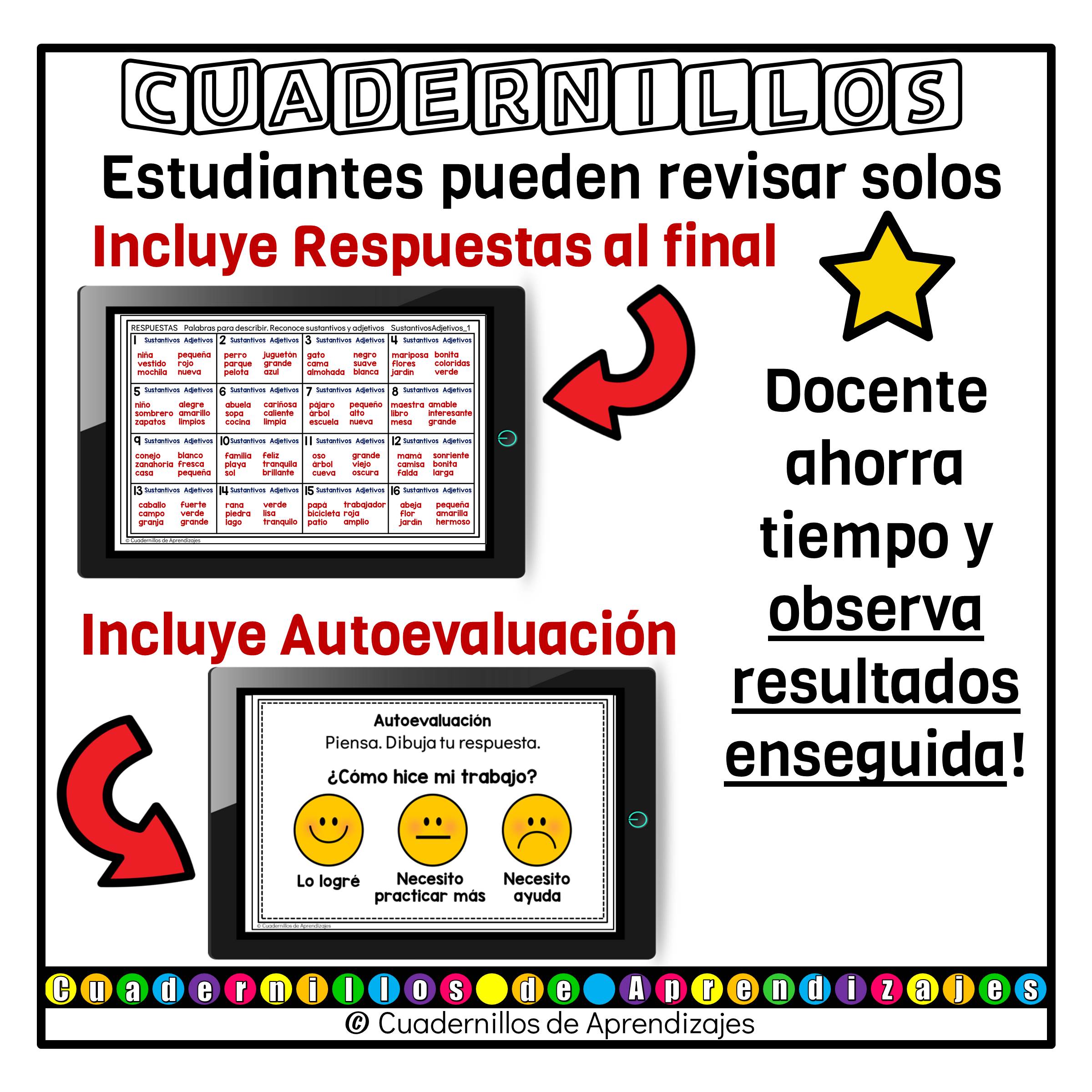 Palabras para describir Reconocer sustantivos y adjetivos Gramática Español Segundo grado Primaria Fichas Digitales 8 Palabras para describir Reconocer sustantivos y adjetivos Gramática Español Segundo grado Primaria Fichas Digitales - Image 8