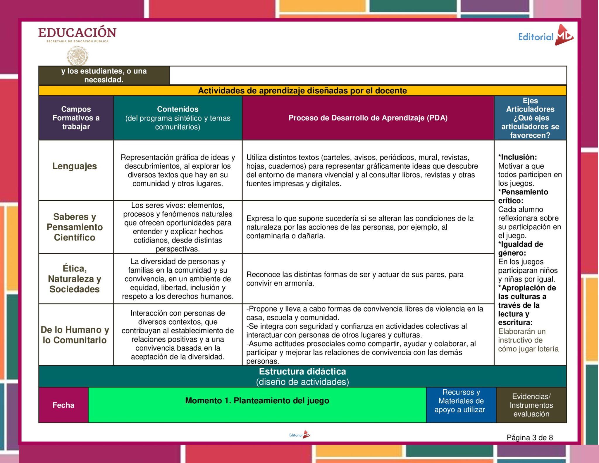 Planeación Jugamos Loterías para Preescolar 4 Planeación Jugamos Loterías para Preescolar - Image 4
