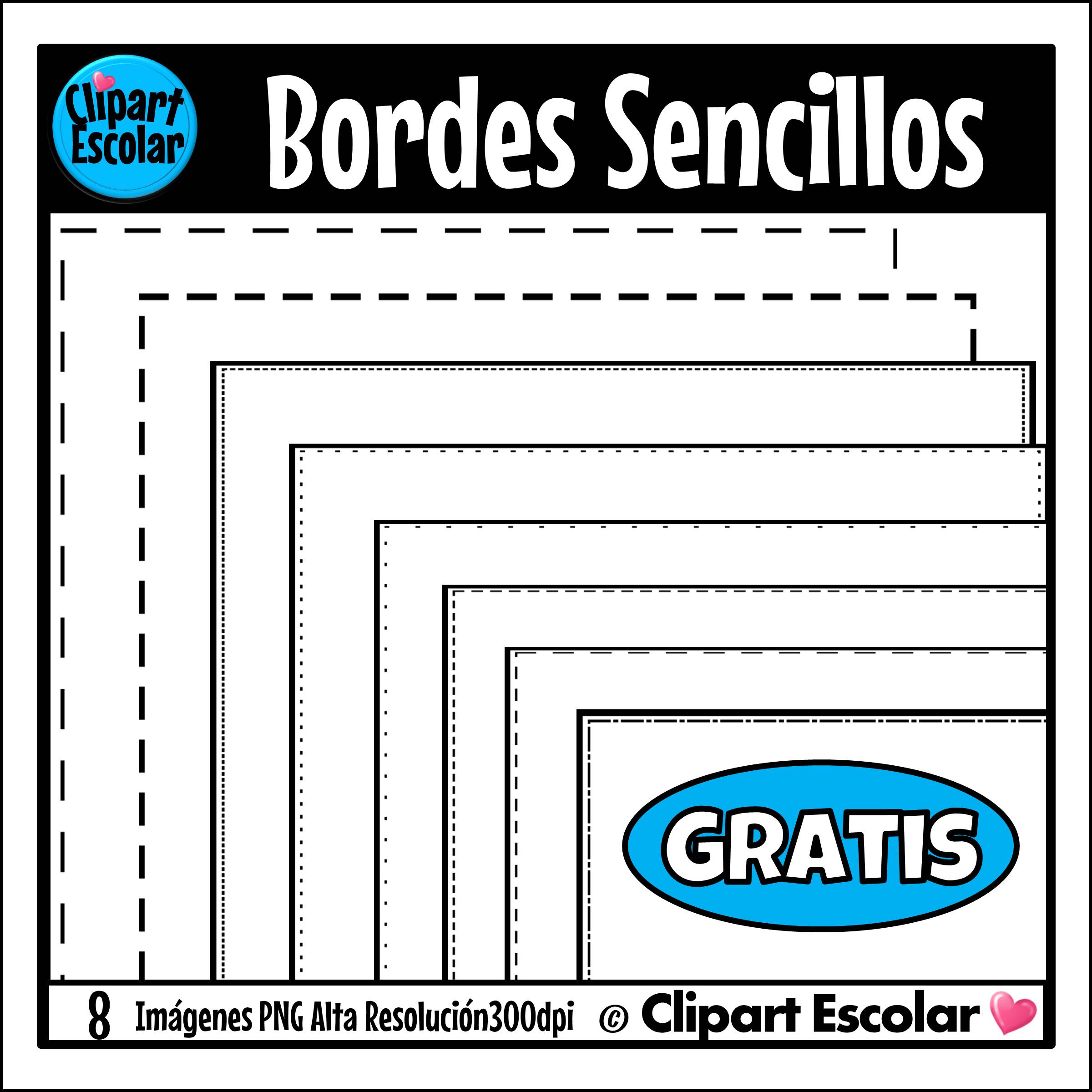 GRATIS Bordes Sencillos Clipart Escolar 1 GRATIS Bordes Sencillos Clipart Escolar