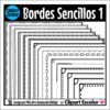 Bordes Sencillos 1 Clipart Escolar