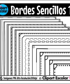 Bordes Sencillos 1 Clipart Escolar