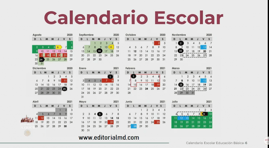 Calendario Escolar 2021 A 2022 Sep Pdf Para Descargar Descarga El