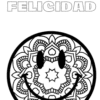 Página para colorear en blanco y negro con la palabra 