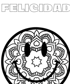 Página para colorear en blanco y negro con la palabra 
