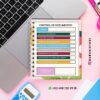 Agenda docente preescolar ciclo 2025-2026 catarina 16 Un cuaderno con una lista de control titulada
