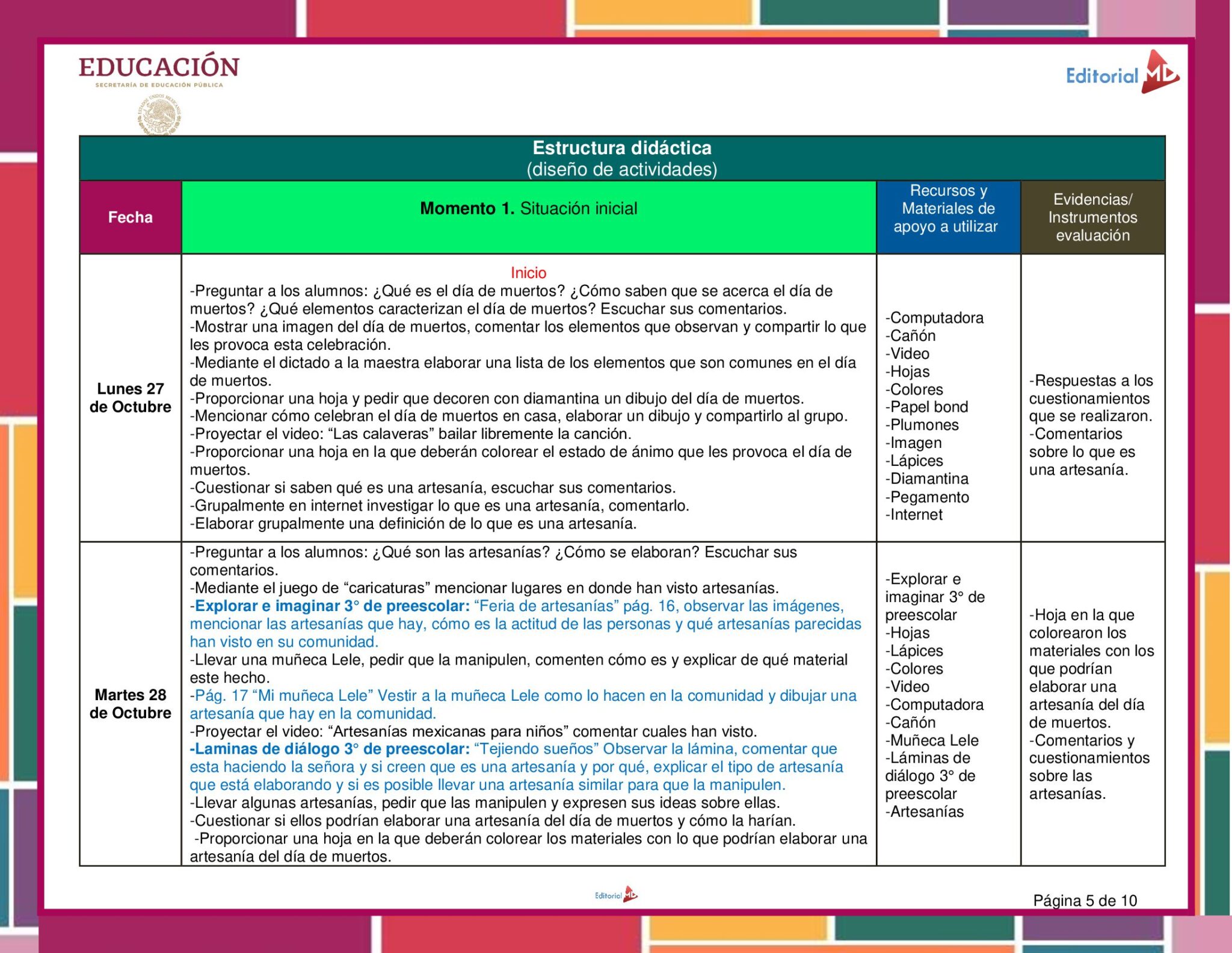 Planeación Artesanía del Día de Muertos para Preescolar 6 Planeación Artesanía del Día de Muertos para Preescolar - Image 6