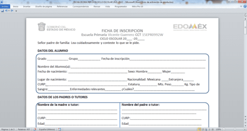 cedula de inscripcion 5