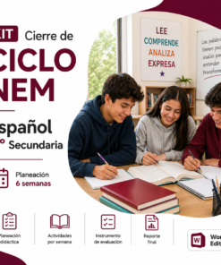 Kit de Cierre de Ciclo Español 3 Secundaria 2026-2027 | Planeación, Actividades, Evaluación y Reporte Editable en Word
