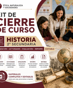 Kit de Cierre de Curso Historia 2 Secundaria 2026-2027 | Planeación Didáctica, Actividades, Evaluación y Reporte Editable en Word