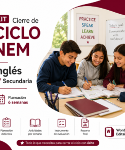Kit de Cierre de Ciclo Inglés 1 Secundaria 2026-2027 | Planeación, Actividades, Evaluación y Reporte Editable en Word