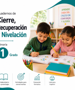 Cuadernos de Cierre, Recuperación y Nivelación 2026-2027 1° Primaria | Material Digital NEM
