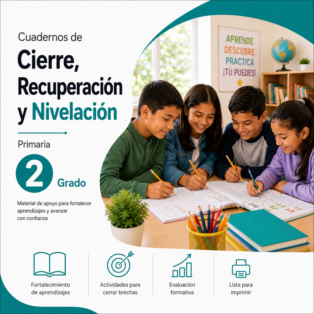 Cuadernos de Cierre, Recuperación y Nivelación 2026-2027 2° Primaria | Material Digital NEM 1 Cuadernos de Cierre, Recuperación y Nivelación 2026-2027 2° Primaria | Material Digital NEM