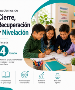 Cuadernos de Cierre, Recuperación y Nivelación 2026-2027 4° Primaria | Material Digital NEM