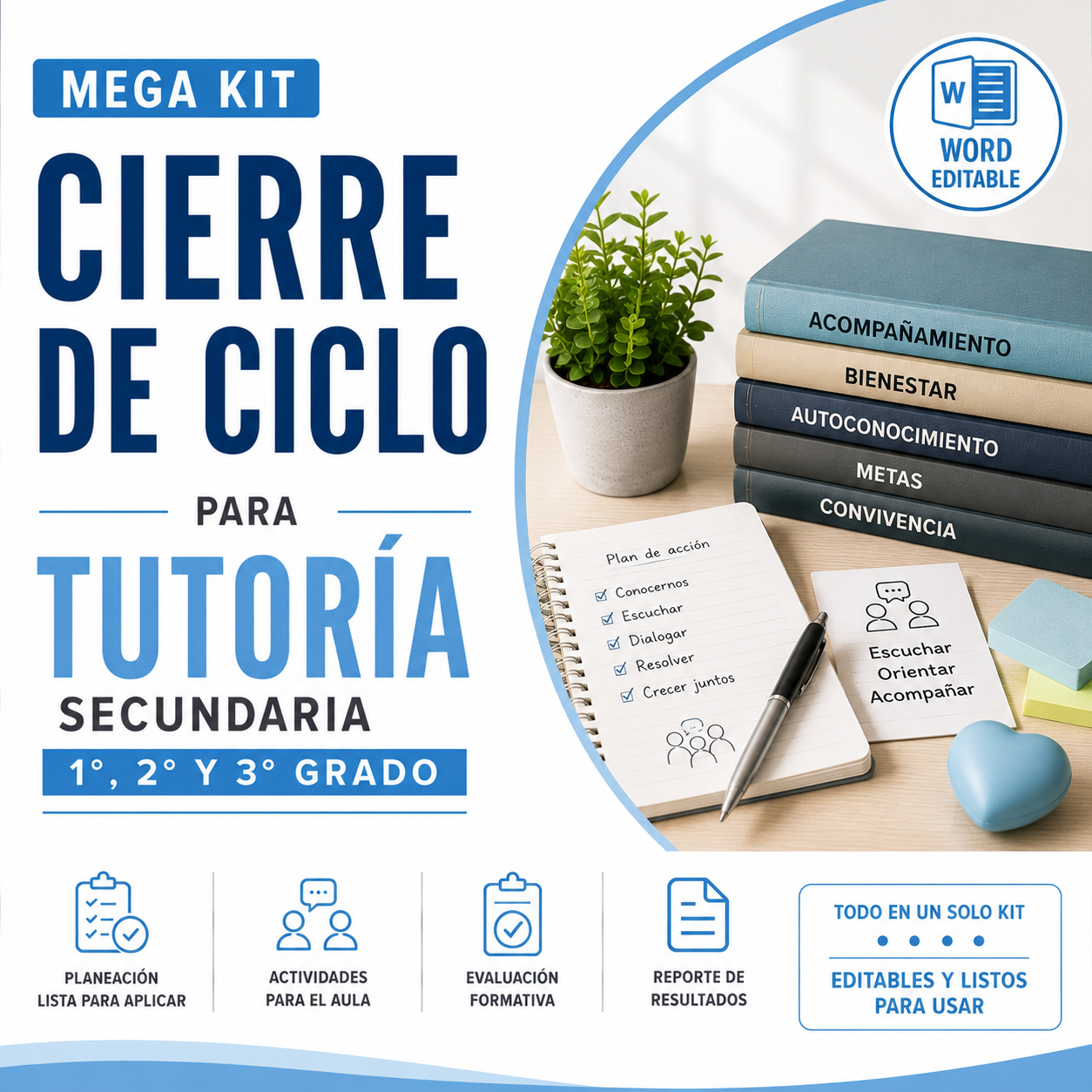 Mega Kit de Cierre de Ciclo para Tutoría Secundaria 2026-2027 | Planeación, Actividades, Evaluación Formativa y Reporte | Word Editable 1 Mega Kit de Cierre de Ciclo para Tutoría Secundaria 2026-2027 | Planeación, Actividades, Evaluación Formativa y Reporte | Word Editable