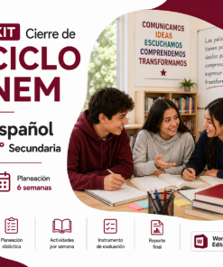 Kit de Cierre de Ciclo Español 1 Secundaria 2026-2027 | Planeación, Actividades, Evaluación y Reporte Editable en Word