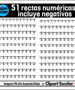clipart escolar rectas numericas 2