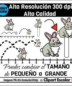 clipart escolar rectas numericas 6