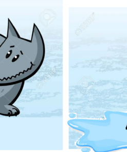 Caricatura de dos paneles: en el primer panel, un lobo gris de dibujos animados se encuentra en invierno sobre el hielo mientras mira hacia abajo con preocupación. En el segundo panel, a medida que cambia la **Secuencia: Estados de agregación del agua**, el lobo se encuentra en primavera sobre un charco mientras el hielo se ha derretido, todavía mirando hacia abajo con preocupación.