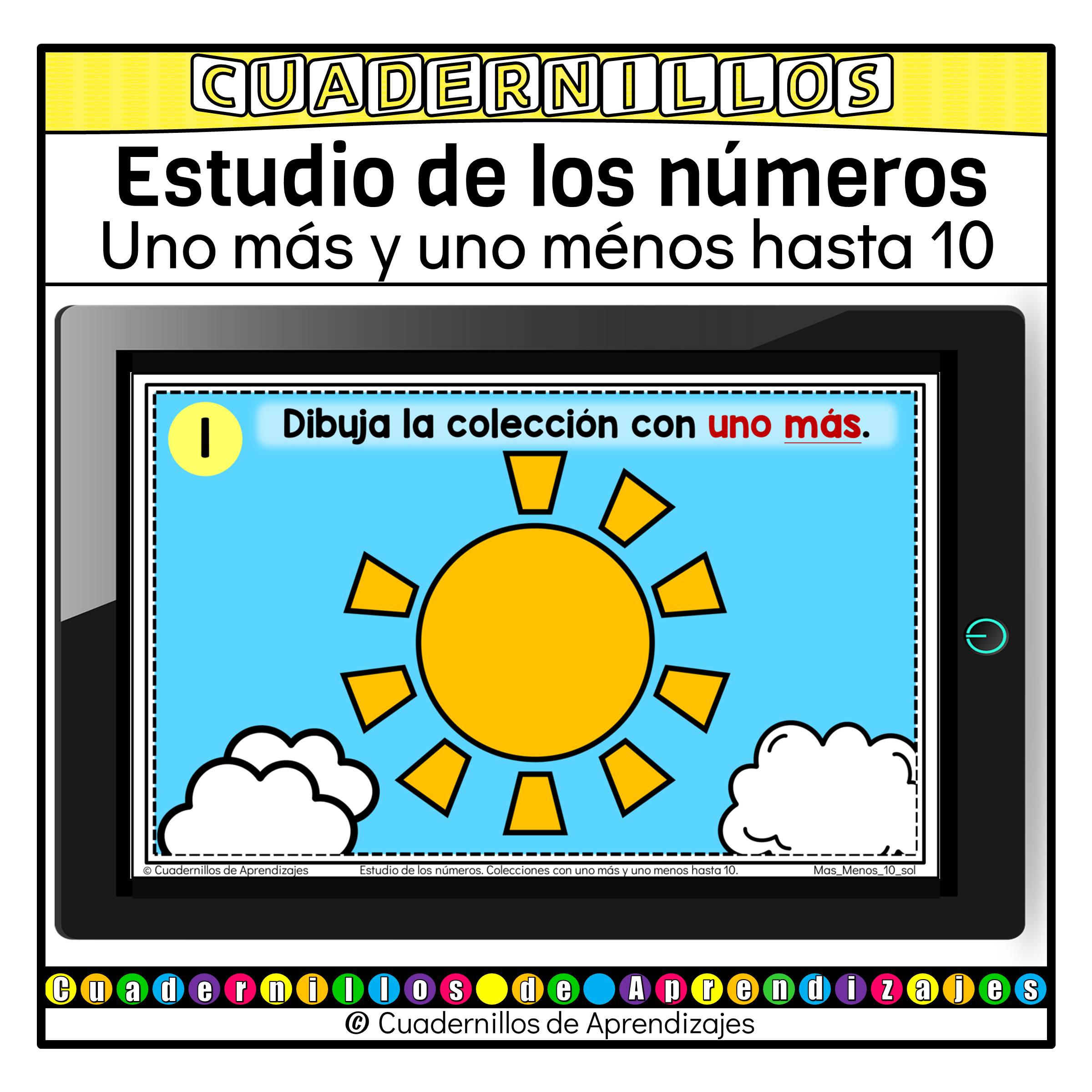 Representación de colecciones uno más menos hasta 10 Estudio de los números Matemáticas Primer grado Primaria Fichas Digitales 1 Representación de colecciones uno más menos hasta 10 Estudio de los números Matemáticas Primer grado Primaria Fichas Digitales