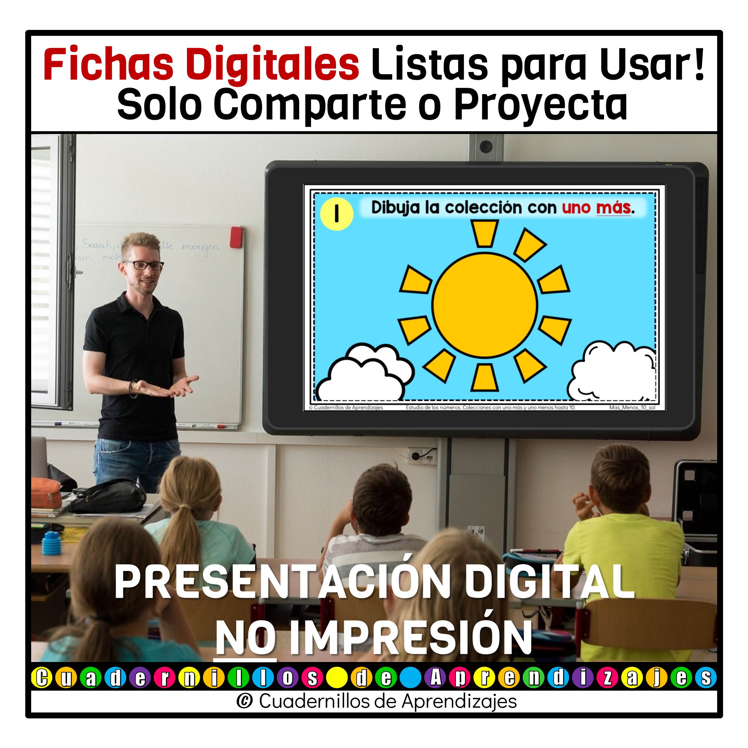 Representación de colecciones uno más menos hasta 10 Estudio de los números Matemáticas Primer grado Primaria Fichas Digitales 3 Representación de colecciones uno más menos hasta 10 Estudio de los números Matemáticas Primer grado Primaria Fichas Digitales - Image 3