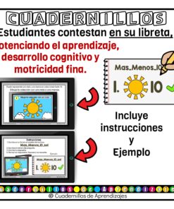 Representación de colecciones uno más menos hasta 10 Estudio de los números Matemáticas Primer grado Primaria Fichas Digitales 16 colecciones mas menos fichas digitales 7