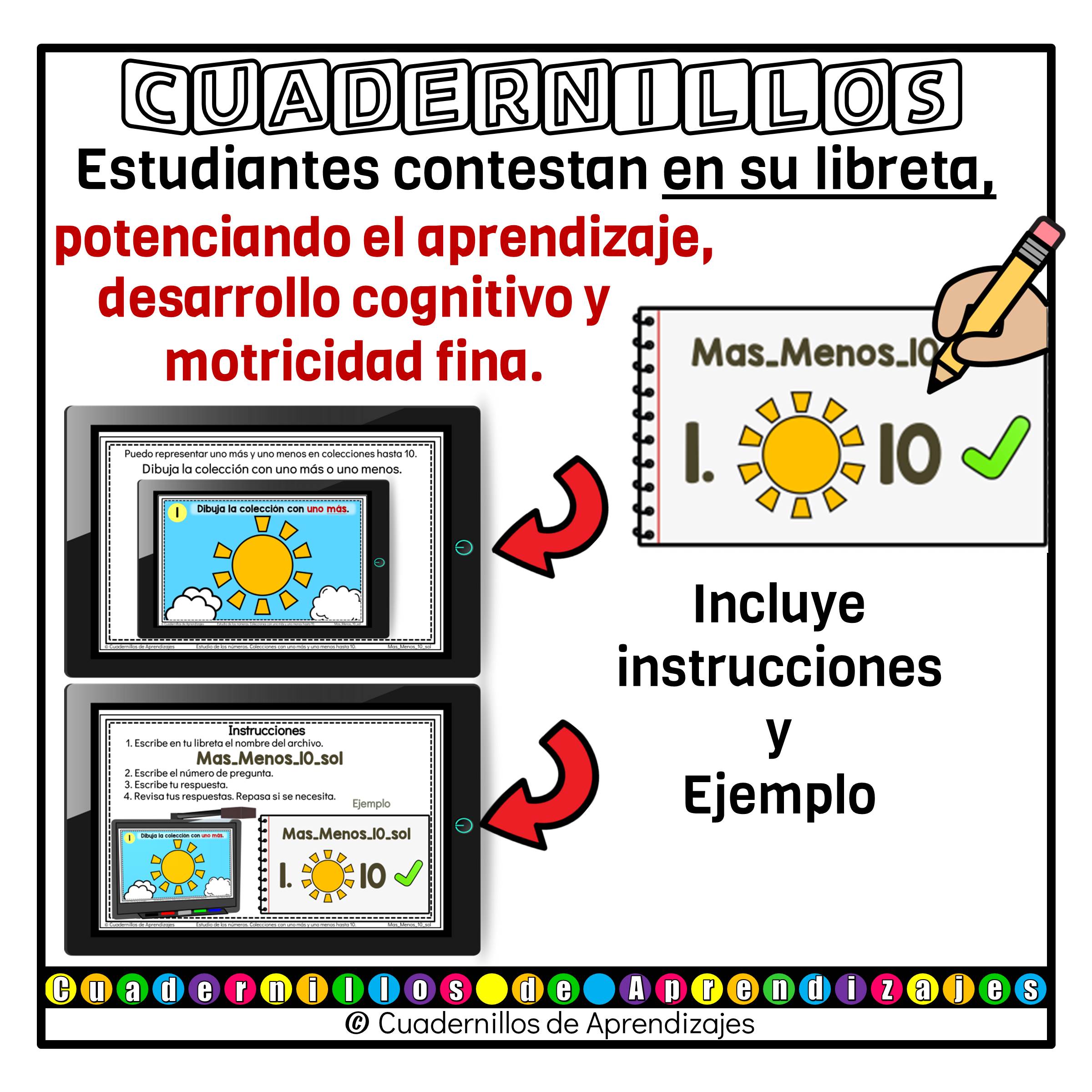 Representación de colecciones uno más menos hasta 10 Estudio de los números Matemáticas Primer grado Primaria Fichas Digitales 7 Representación de colecciones uno más menos hasta 10 Estudio de los números Matemáticas Primer grado Primaria Fichas Digitales - Image 7