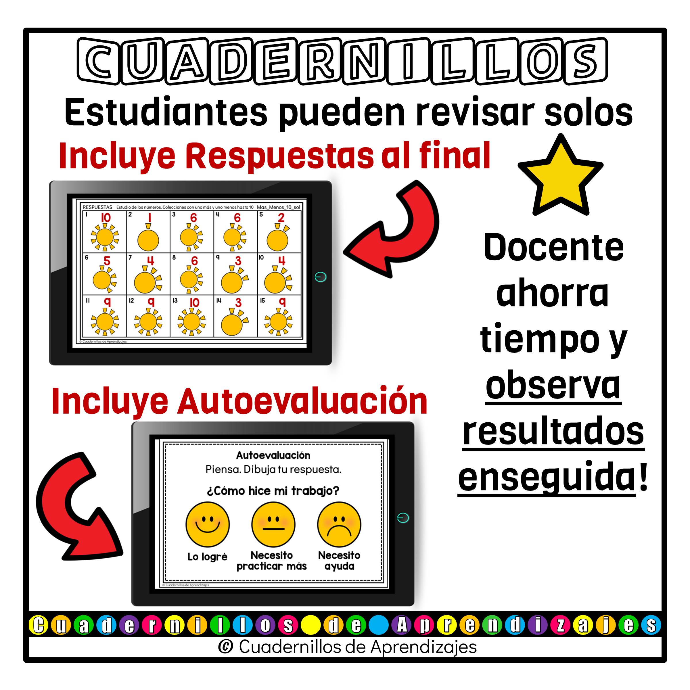 Representación de colecciones uno más menos hasta 10 Estudio de los números Matemáticas Primer grado Primaria Fichas Digitales 8 Representación de colecciones uno más menos hasta 10 Estudio de los números Matemáticas Primer grado Primaria Fichas Digitales - Image 8