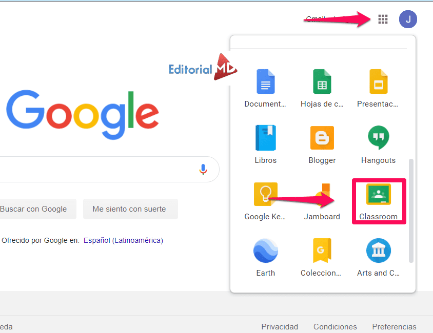 como entrar a google classroom