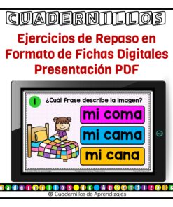 comprension lectora frases cortas fichas digitales 2