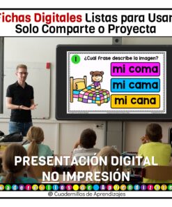 comprension lectora frases cortas fichas digitales 3