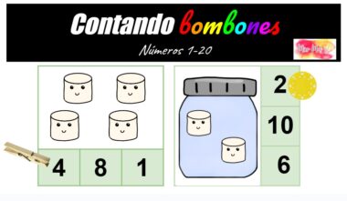 Contando bombones (números del 1-20)