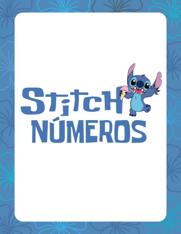 Números con temática de "Stitch" 1 Números con temática de "Stitch"