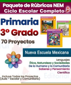 Paquete Rúbricas de Evaluación 3° Grado de Primaria 2026 NEM (Todos los Proyectos)