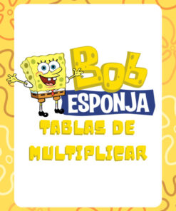 Tablas de multiplicar con temática de Bob esponja