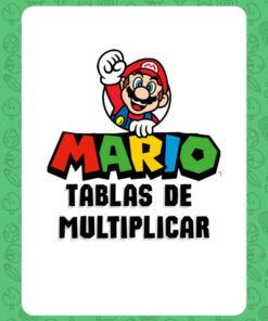Tablas de multiplicar con temática de Mario Bross